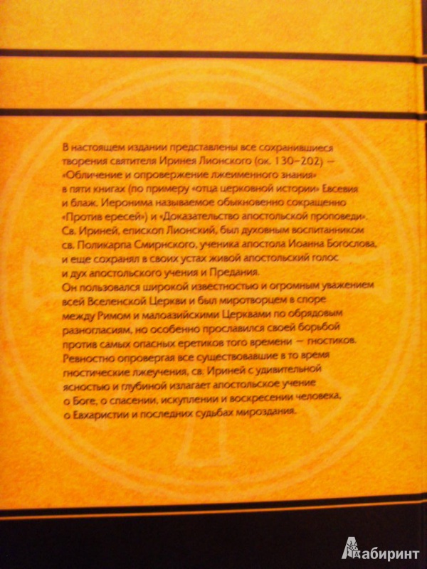 Иллюстрация 8 из 20 для Против ересей. Доказательство апостольской проповеди - Ириней Лионский | Лабиринт - книги. Источник: ChaveZ