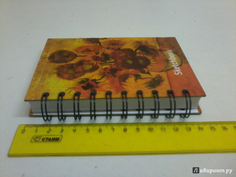 Иллюстрация 1 из 3 для Скетчбук Ван Гог. Подсолнухи, 100 листов, А6 | Лабиринт - канцтовы. Источник: Воздух