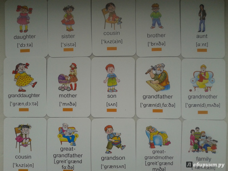 Семья на английском с переводом на русский