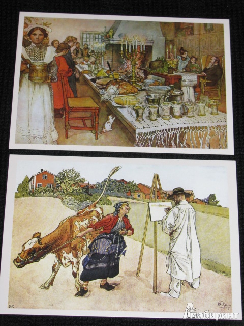 Иллюстрация 21 из 27 для Дом в лучах солнца. Карл Ларссон. На почтовых открытках - Карл Ларссон | Лабиринт - сувениры. Источник: Nemertona