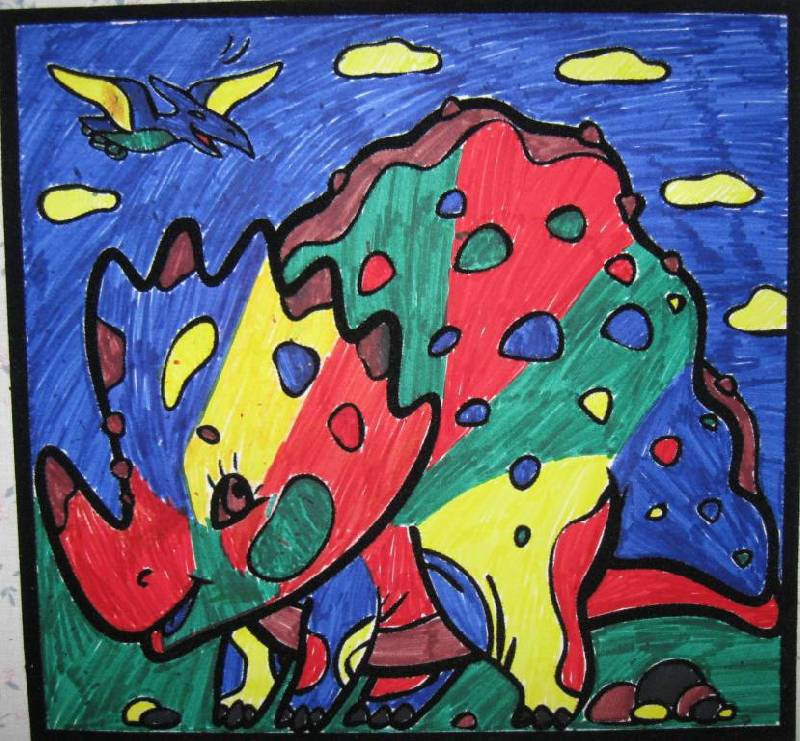 Иллюстрация 1 из 2 для Бархатные раскраски-мини. Веселый динозаврик | Лабиринт - игрушки. Источник: Ирина Викторовна