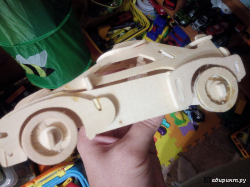 Иллюстрация 3 из 4 для Сборная деревянная модель "Спорткар" (Р065А) | Лабиринт - игрушки. Источник: Лабиринт