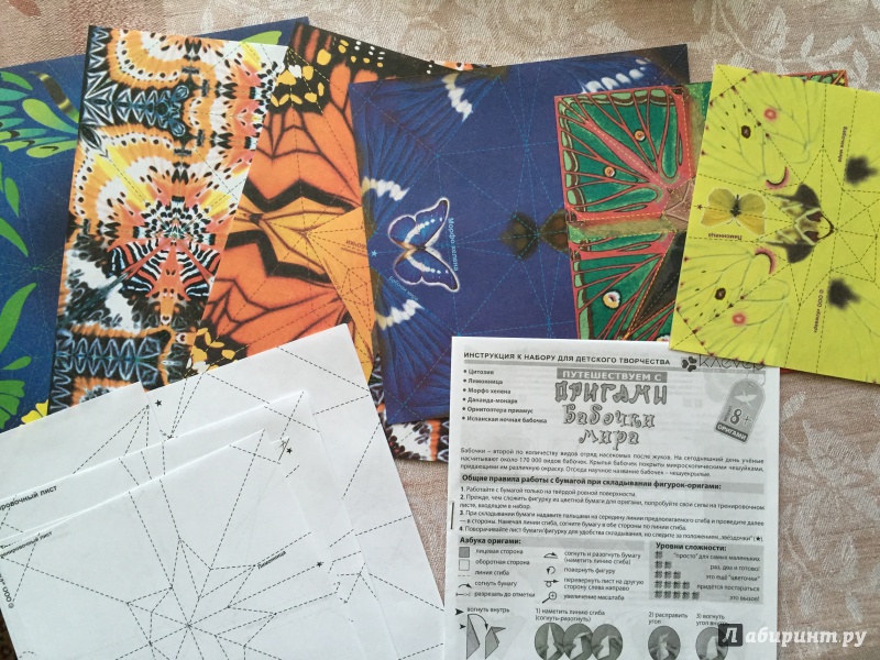 Иллюстрация 5 из 6 для Путешествие с оригами Бабочки мира | Лабиринт - игрушки. Источник: Абра-кадабра