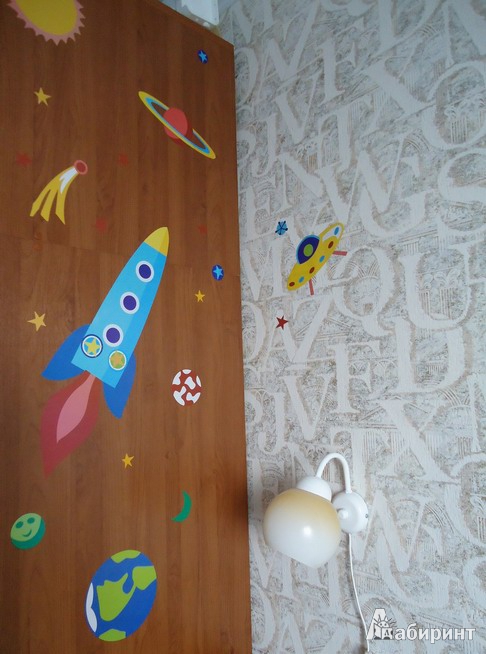 Иллюстрация 4 из 4 для Наклейка Декор "Space ship" (WST-3260F) | Лабиринт - игрушки. Источник: ЕККА