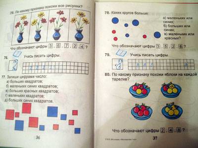 Иллюстрация 29 из 32 для Математика: учебник для 1 класса общеобразовательных учреждений - Наталия Истомина | Лабиринт - книги. Источник: Galia