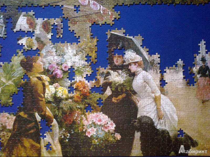 Иллюстрация 3 из 4 для Puzzle-1000 "Цветочный стенд в Париже" (C-102921) | Лабиринт - игрушки. Источник: Mousse