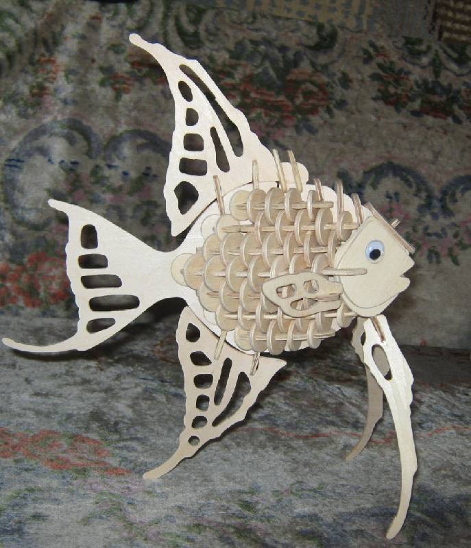 Иллюстрация 3 из 11 для Сборная деревянная модель "Ангельская рыбка" (H010) | Лабиринт - игрушки. Источник: Спанч Боб