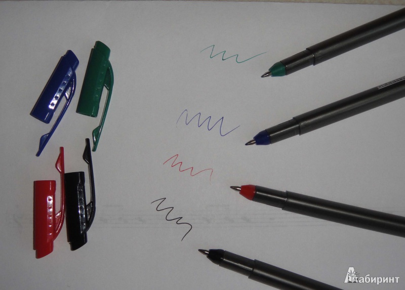Иллюстрация 8 из 9 для Набор ручек гелевых 4 цвета: синий, черный, красный, зеленый (GL2788-4set) | Лабиринт - канцтовы. Источник: Natalia12345