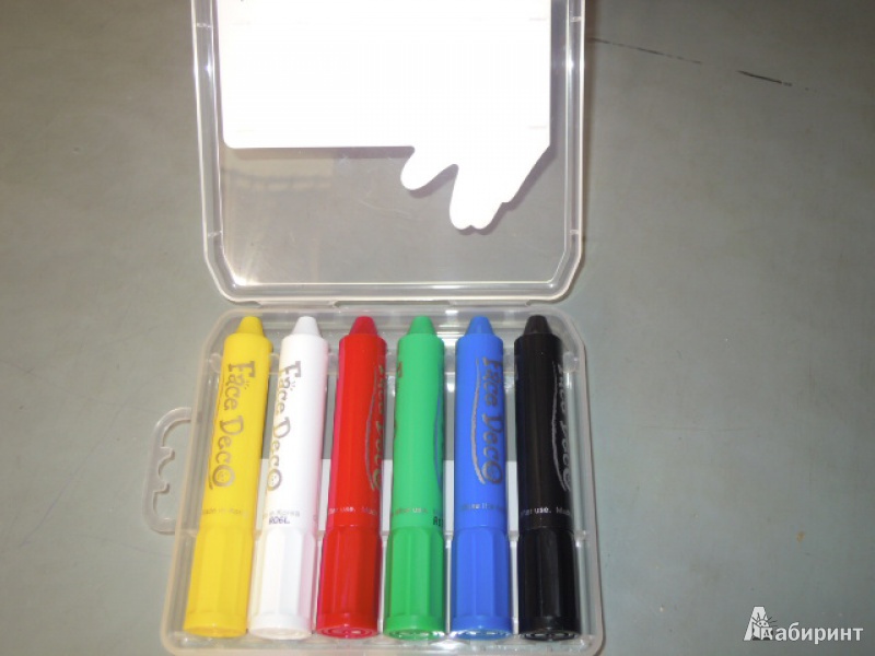 Иллюстрация 5 из 7 для Мелки-гримм в пластиковой сумочке, 6 цветов (22809) | Лабиринт - игрушки. Источник: Iwolga