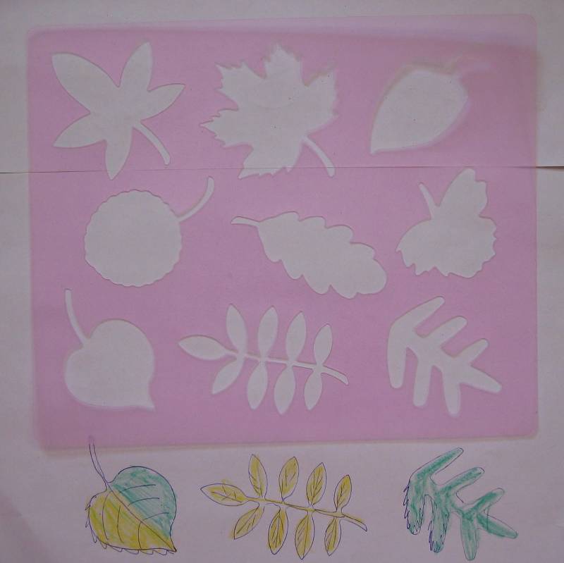 Иллюстрация 4 из 8 для Трафареты пластиковые Листья | Лабиринт - игрушки. Источник: Е.  Анна В.