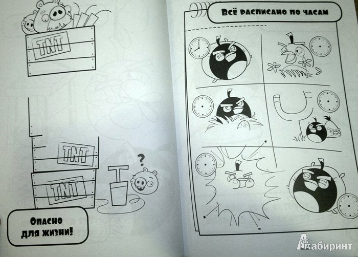 Иллюстрация 9 из 15 для Angry Birds. Чёрная книга суперраскрасок | Лабиринт - книги. Источник: Леонид Сергеев