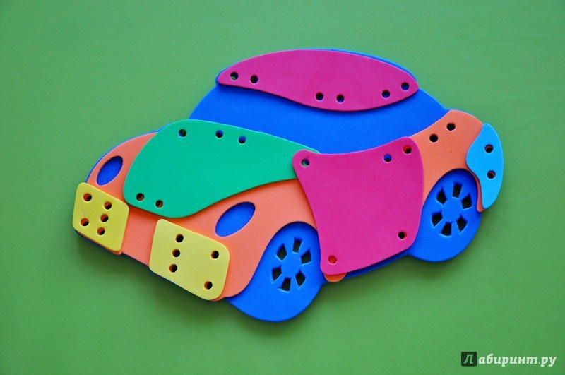 Иллюстрация 1 из 9 для Шнуровка. Машина (103012) | Лабиринт - игрушки. Источник: Хорош  Нина