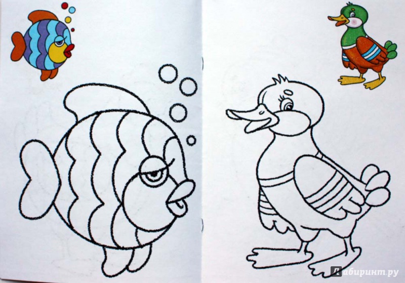 Иллюстрация 2 из 7 для Раскраска малышам. Рыбка. 2-4 года | Лабиринт - книги. Источник: Сидоренко  Сергей