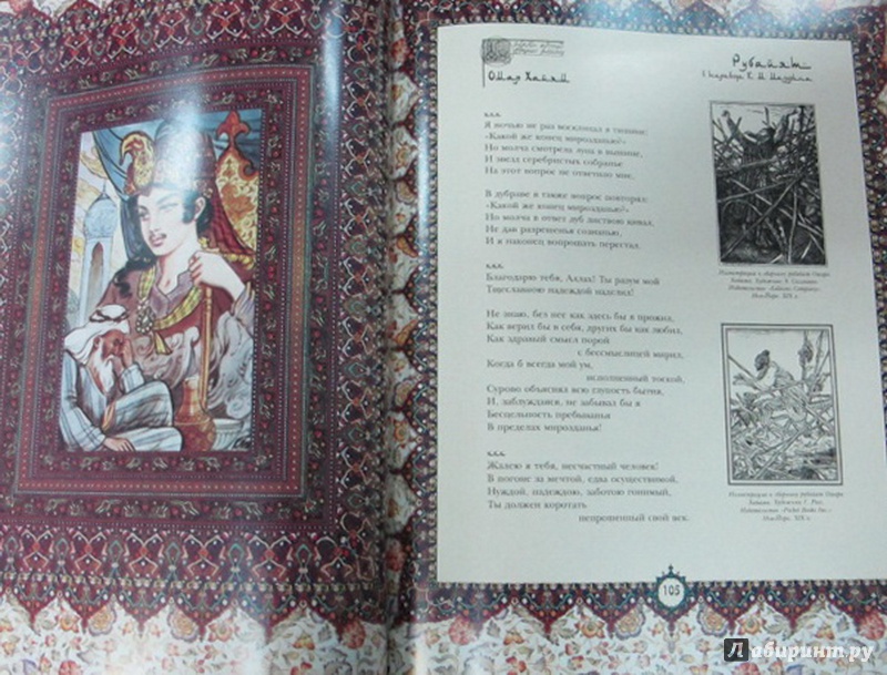 Иллюстрация 5 из 8 для Омар Хайям и персидские поэты X-XVI веков (кожа) | Лабиринт - книги. Источник: Елизовета Савинова
