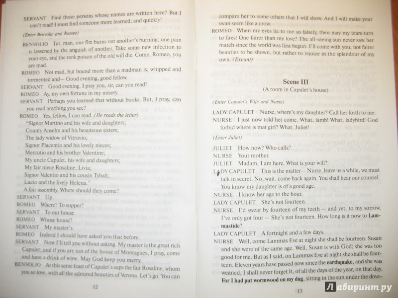 Иллюстрация 22 из 54 для Ромео и Джульетта (на английском языке) - Уильям Шекспир | Лабиринт - книги. Источник: RoMamka