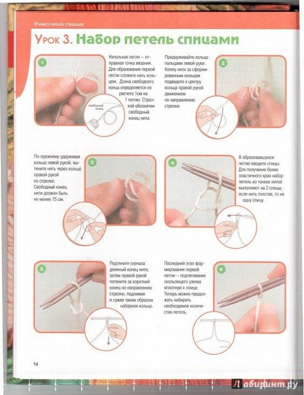 Иллюстрация 12 из 16 для Учимся вязать спицами | Лабиринт - книги. Источник: Солнышко Светка