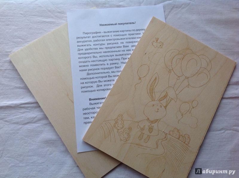 Иллюстрация 5 из 12 для Выжигание. Доска с рисунком "Летающий заяц" (01567) | Лабиринт - игрушки. Источник: Кононова Мария