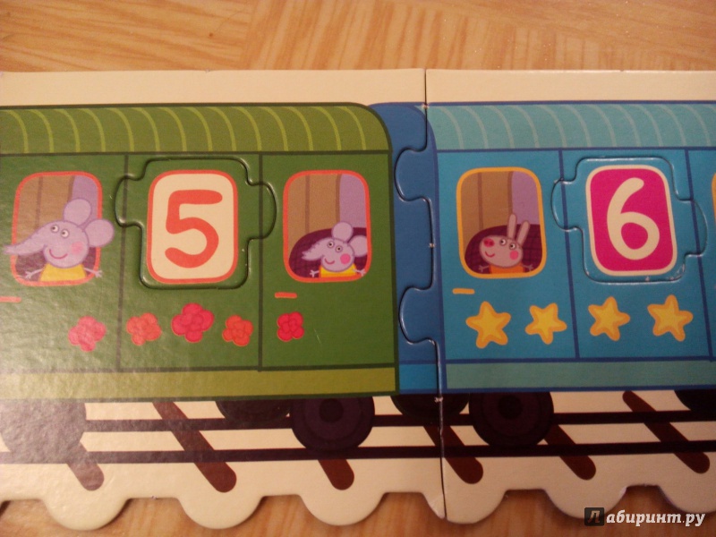 Иллюстрация 8 из 16 для Настольная игра Peppa Pig "Паровозик-пазл. Цифры и счет" (01563) | Лабиринт - игрушки. Источник: Цветкова Mария
