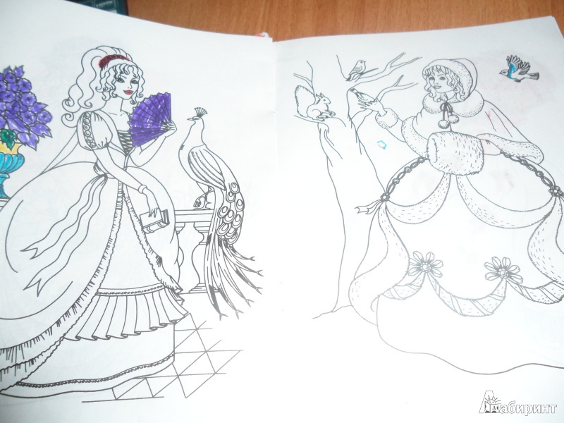 Иллюстрация 3 из 21 для Мечты принцесс. Сиреневая книжка. Раскраска | Лабиринт - книги. Источник: юлия д.