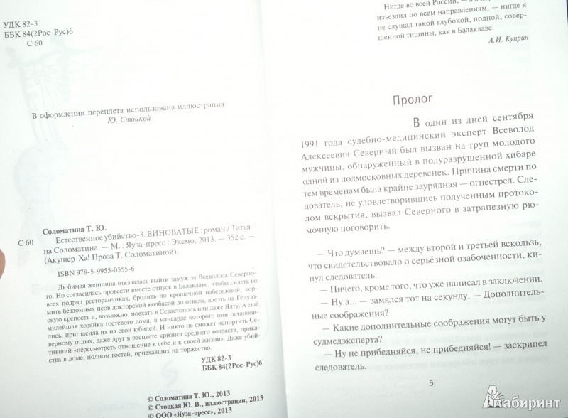 Иллюстрация 4 из 7 для Естественное убийство - 3. Виноватые - Татьяна Соломатина | Лабиринт - книги. Источник: Леонид Сергеев