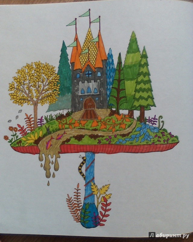 Иллюстрация 115 из 199 для Зачарованный лес. Книга для творчества и вдохновения - Джоанна Бэсфорд | Лабиринт - книги. Источник: Вам письмо