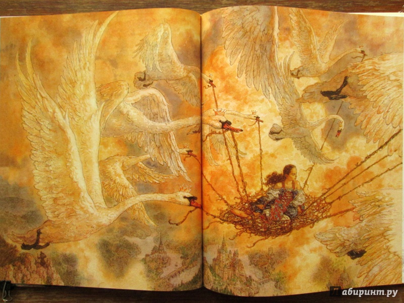 Иллюстрация 39 из 88 для Дикие лебеди - Ханс Андерсен | Лабиринт - книги. Источник: Зеленая шляпа