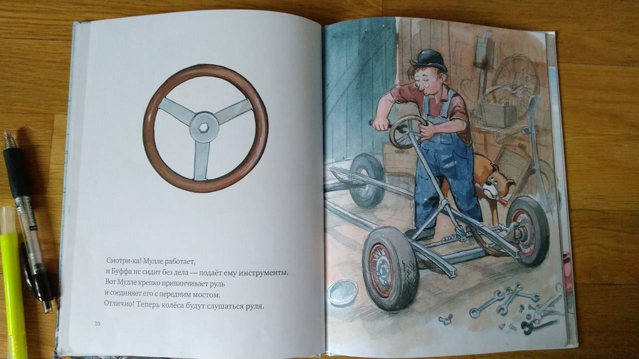 Иллюстрация 86 из 87 для Мулле Мек собирает автомобиль - Георг Юхансон | Лабиринт - книги. Источник: Анна Анн