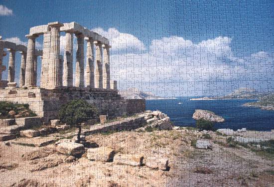 Иллюстрация 4 из 5 для Puzzle-1000. Мыс Сунайон, Греция (С-101900) | Лабиринт - игрушки. Источник: ЛиС-а