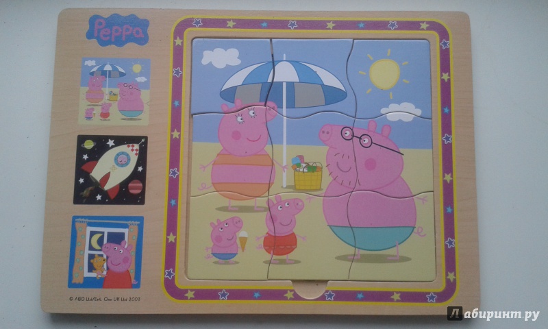 Иллюстрация 5 из 6 для Пазл трехслойный "Peppa Pig" (дерево) (24451) | Лабиринт - игрушки. Источник: Мармелюшка