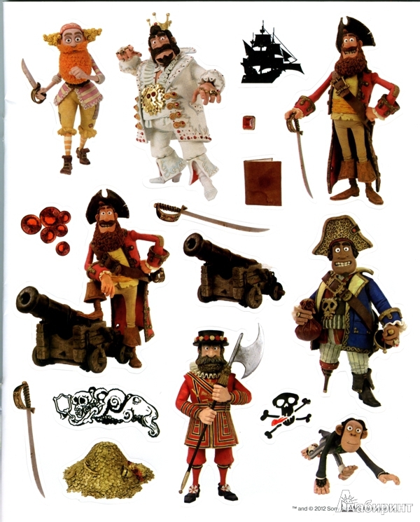Иллюстрация 10 из 11 для Пираты! Книжка с наклейками | Лабиринт - книги. Источник: Лисенка