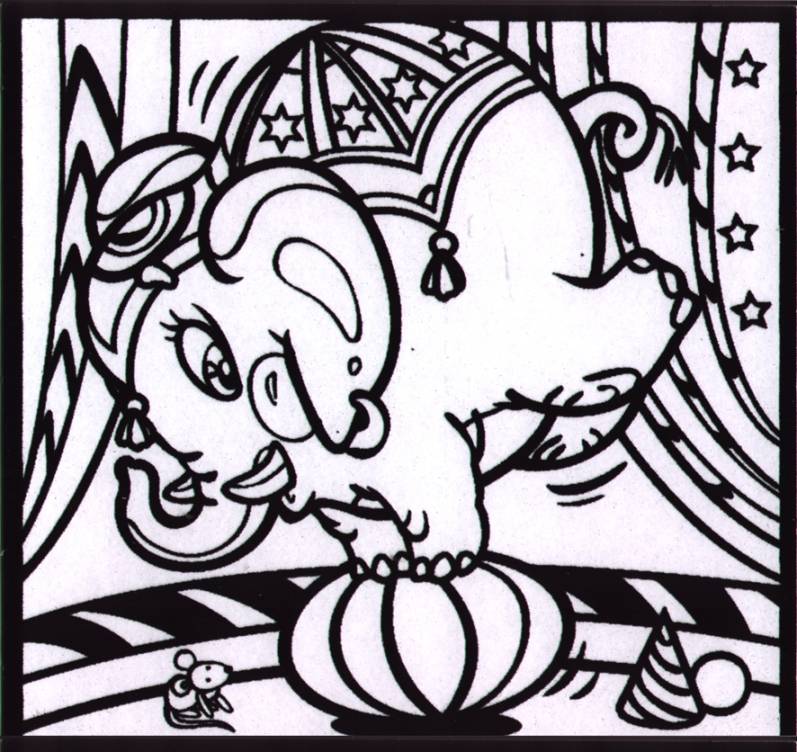 Иллюстрация 1 из 2 для Бархатные раскраски-мини. Слон в цирке (1422) | Лабиринт - игрушки. Источник: OOlga