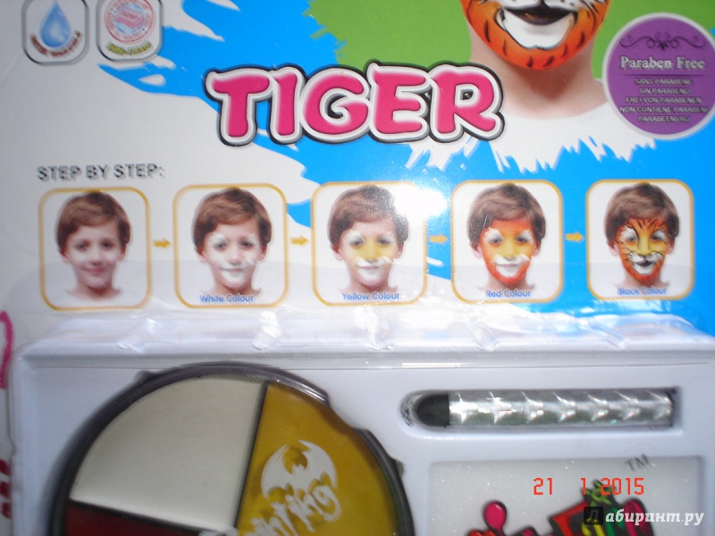 Иллюстрация 3 из 8 для Набор - краски для росписи лица "Тигр" (81064-5) | Лабиринт - игрушки. Источник: Дева НТ