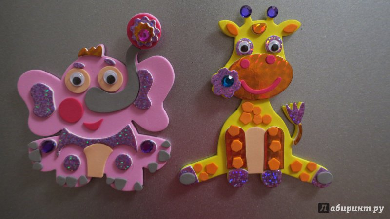 Иллюстрация 12 из 14 для Игрушки на магнитах " Слон. Жираф" | Лабиринт - игрушки. Источник: Неизвесная  Наталья