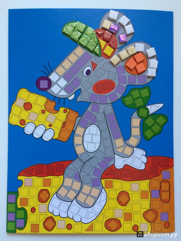 Иллюстрация 8 из 8 для Разноцветная мозаика "Мышонок с сыром" (2789) | Лабиринт - игрушки. Источник: Александрова  Юлия Александровна