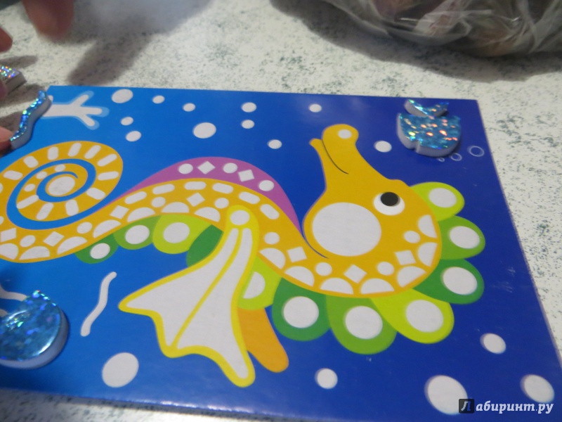 Иллюстрация 9 из 24 для Набор для детского творчества. Сверкающая мозаика "Морской конек. Морская черепаха" (2776) | Лабиринт - игрушки. Источник: Ko-ren