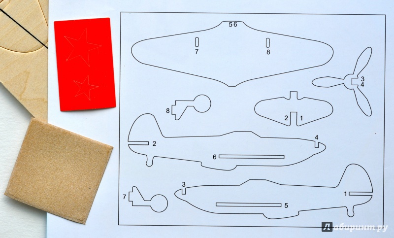 Иллюстрация 8 из 14 для Сборная деревянная модель "Истребитель "Победа" (1/120) (80039) | Лабиринт - игрушки. Источник: ellei81