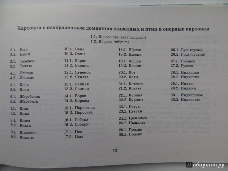 Иллюстрация 12 из 23 для Карточки по лексической теме "Домашние животные и птицы". Упражнения по развитию речи у детей с ОНР - Нелли Арбекова | Лабиринт - книги. Источник: Мелкова  Оксана