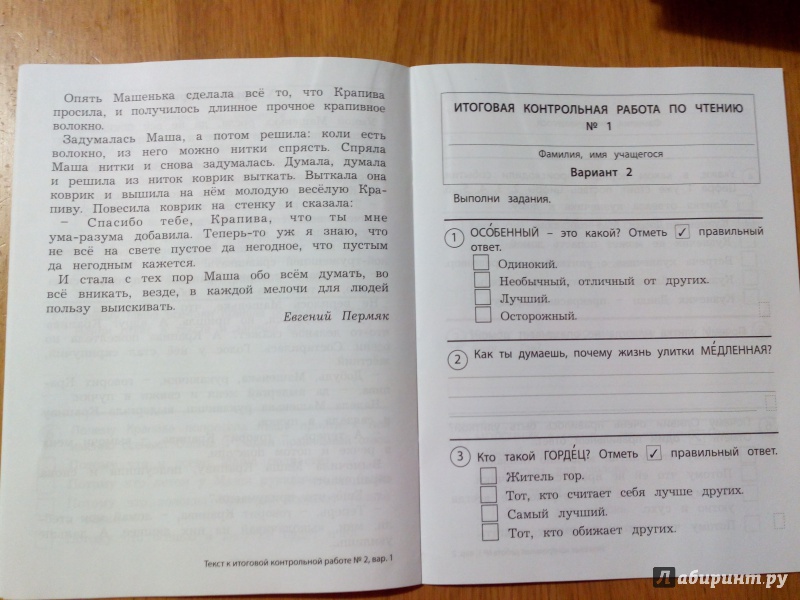 Иллюстрация 6 из 23 для Итоговые контрольные работы чтению. 2 класс. ФГОС - Бунеева, Чиндилова | Лабиринт - книги. Источник: Busyay