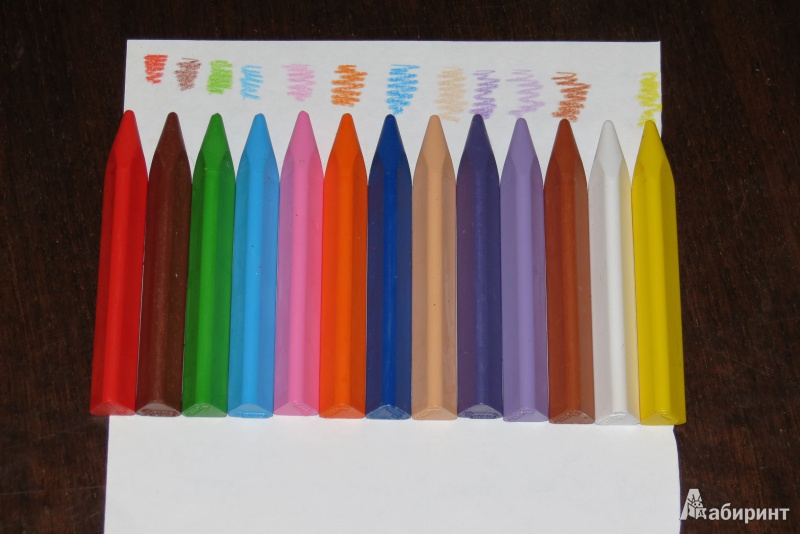 Иллюстрация 2 из 5 для Карандаши 13 цветов, восковые трехгранные в картонной коробке (B97313) | Лабиринт - канцтовы. Источник: Евсюнина  Мария