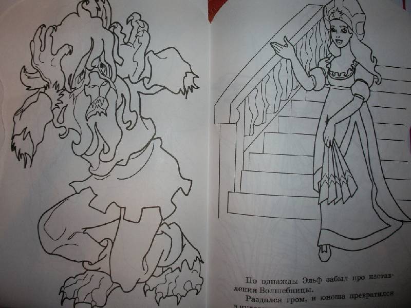 Иллюстрация 3 из 4 для Принцесса и эльф (раскраска) | Лабиринт - книги. Источник: Tiger.
