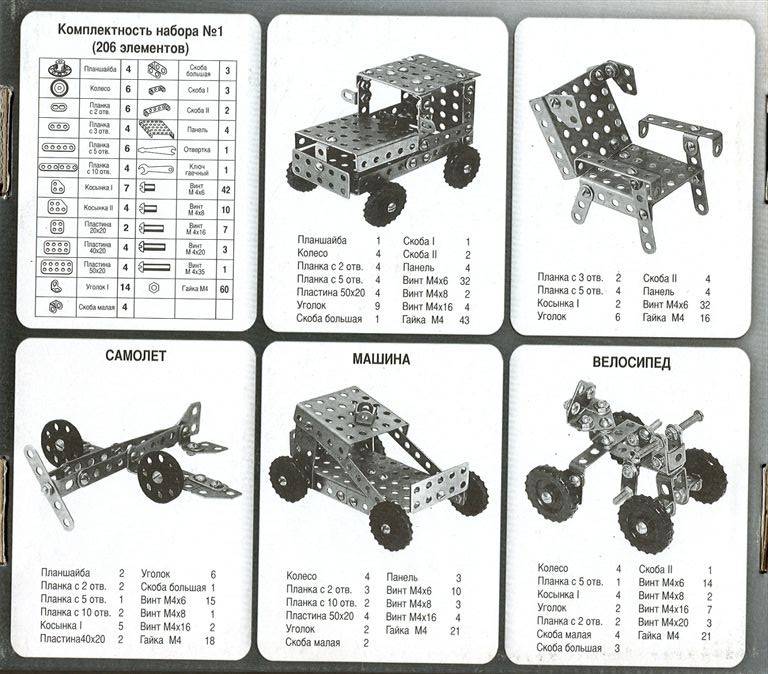 Иллюстрация 8 из 14 для Конструктор металлический для уроков труда №1 (206 элементов) | Лабиринт - игрушки. Источник: Юта