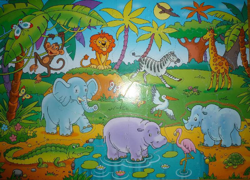 Иллюстрация 8 из 13 для Мозаика для малышей: В Африке | Лабиринт - игрушки. Источник: Igra