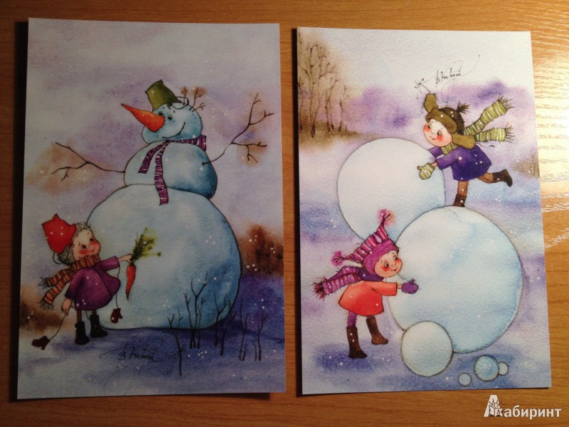 Иллюстрация 12 из 41 для С Новым годом! Набор открыток | Лабиринт - сувениры. Источник: keise9