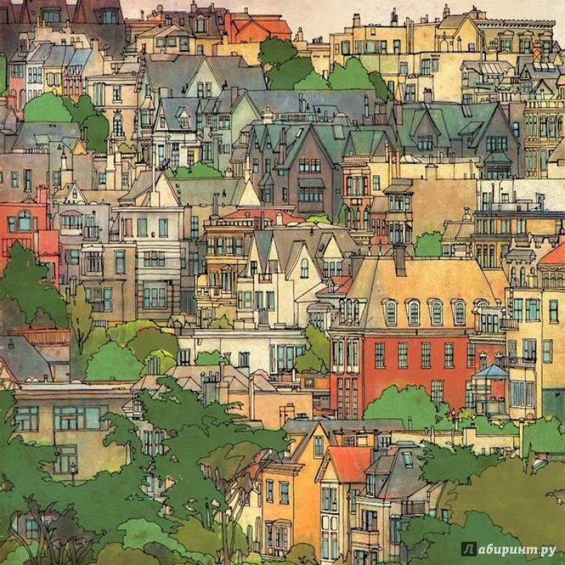 Иллюстрация 58 из 67 для Удивительные города. Раскраска-путешествие по местам, реальным и выдуманным - Стив Макдональд | Лабиринт - книги. Источник: reader*s