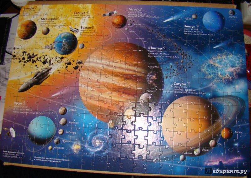 Иллюстрация 5 из 7 для Солнечная система. Карта-пазл. (260 деталей) | Лабиринт - игрушки. Источник: WhiteOwl