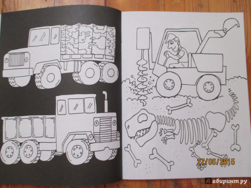 Иллюстрация 20 из 34 для Все тракторы и грузовики. Книжка-раскраска | Лабиринт - книги. Источник: Марина Епифанцева