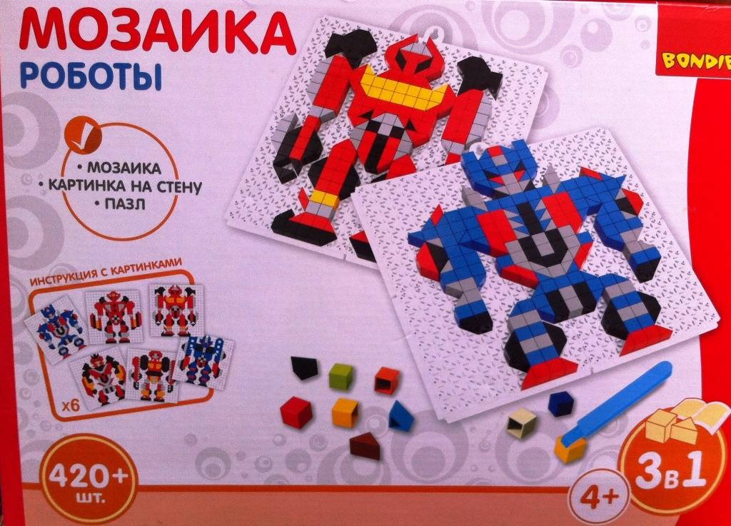Иллюстрация 6 из 14 для Мозаика "Роботы", 420 деталей (ВВ3030) | Лабиринт - игрушки. Источник: Zabava
