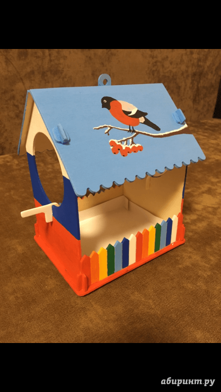 Иллюстрация 10 из 43 для Сборная деревянная модель "Кормушка для птиц I" (80015) | Лабиринт - игрушки. Источник: Таллер  Дмитрий