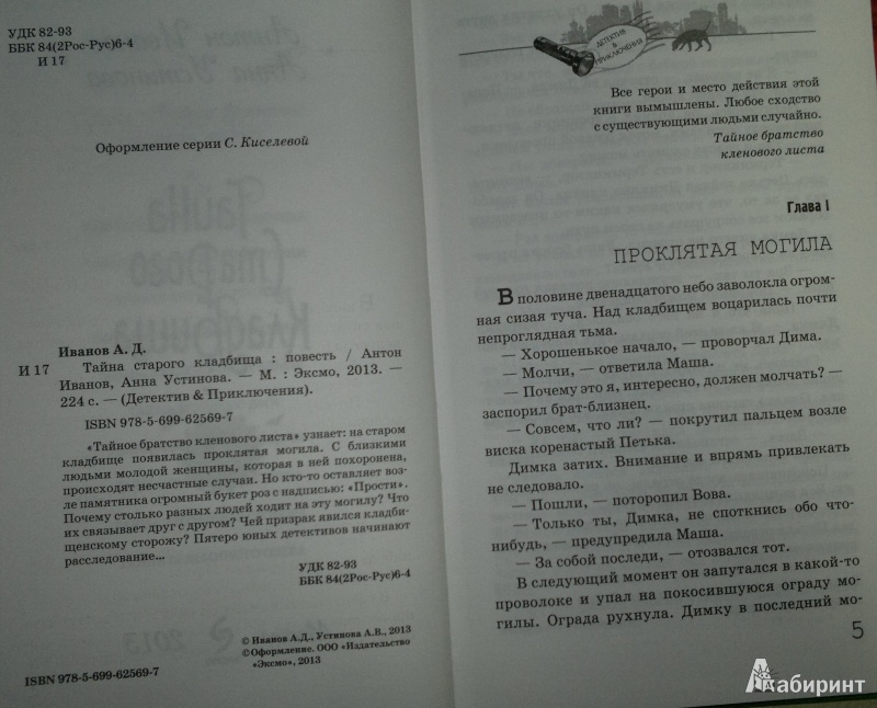 Иллюстрация 4 из 19 для Тайна старого кладбища - Иванов, Устинова | Лабиринт - книги. Источник: Леонид Сергеев