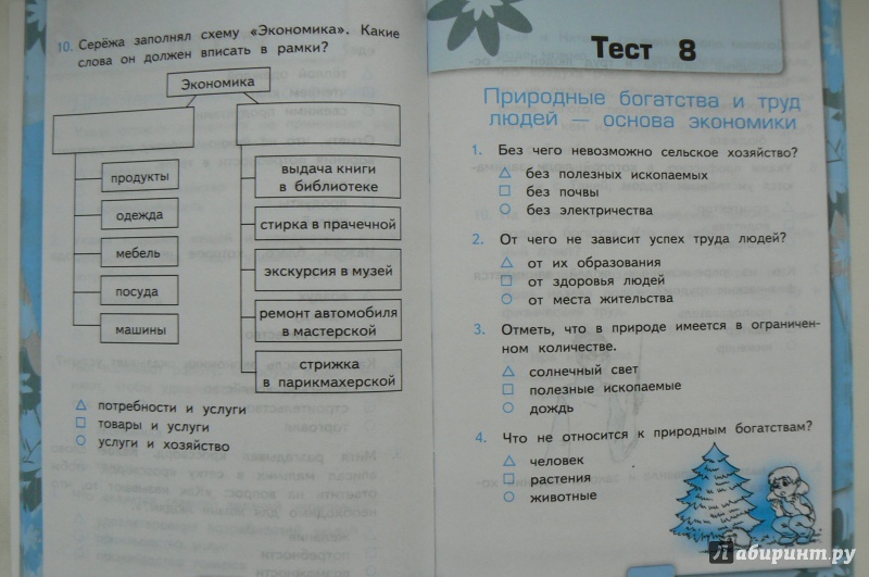 Чему учит экономика 3 класс проверочная